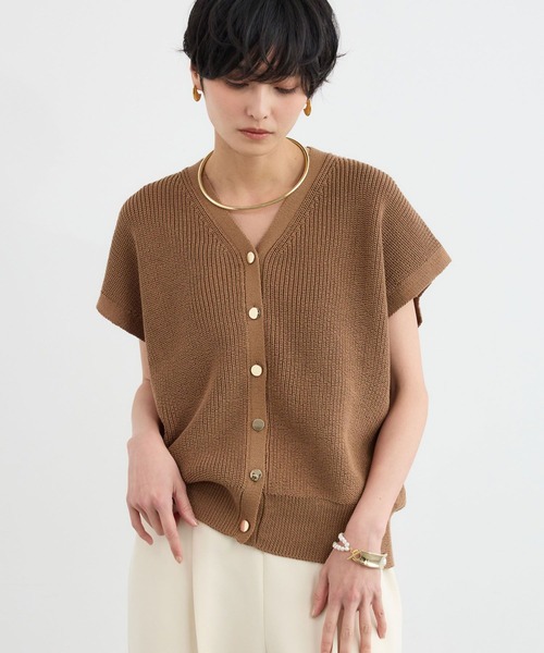 BARNYARDSTORM(バンヤードストーム)の「BARNYARDSTORM / ギマ金ボタンベスト(ベスト・レディース・オフホワイト/ベージュ/チャコールグレー・FREE)」の10枚目の写真