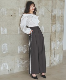 AND COUTURE（アンドクチュール）の「サイドレースラインパンツ（その他パンツ）」