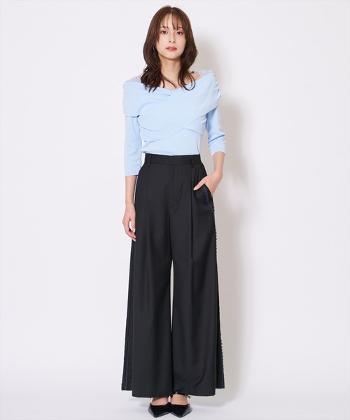 AND COUTURE(アンドクチュール)の「サイドレースラインパンツ(その他パンツ・レディース・チャコールグレー/ブラック・MEDIUM/SMALL)」の11枚目の写真