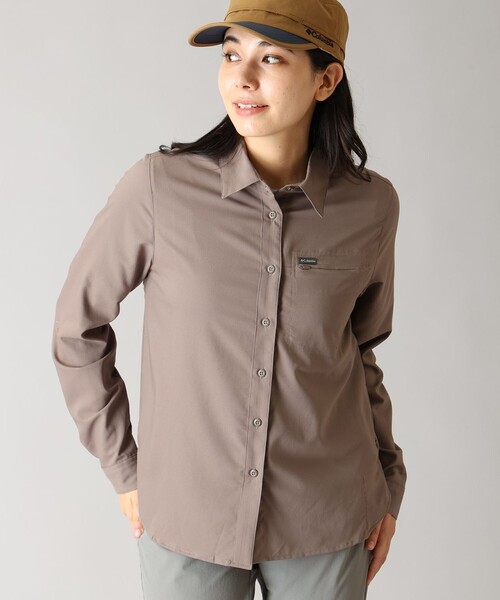 Columbia(コロンビア)の「UVカット Columbia/ シルバーリッジユーティリティII ロングスリーブ シャツ /コロンビア(シャツ/ブラウス・レディース・ブラウン/ホワイト/グリーン/ブラック・L/M/XL/S)」の3枚目の写真