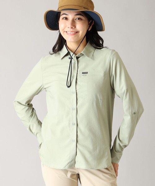 Columbia(コロンビア)の「UVカット Columbia/ シルバーリッジユーティリティII ロングスリーブ シャツ /コロンビア(シャツ/ブラウス・レディース・ブラウン/ホワイト/グリーン/ブラック・L/M/XL/S)」の4枚目の写真