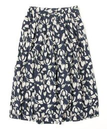 quadro（クオドロ）の「綿レーヨンローン花柄ptタックスカート（スカート）」