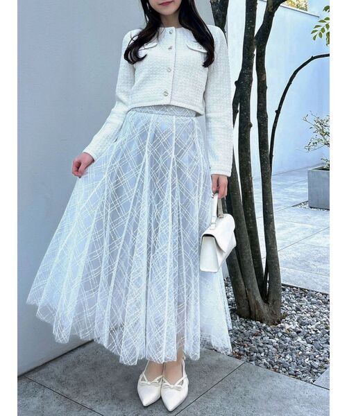 dazzlin（ダズリン）の「スプリングニットジャケット（ノーカラージャケット・レディース・アイボリー/ブルー/ピンク・FREE）」の20枚目の写真