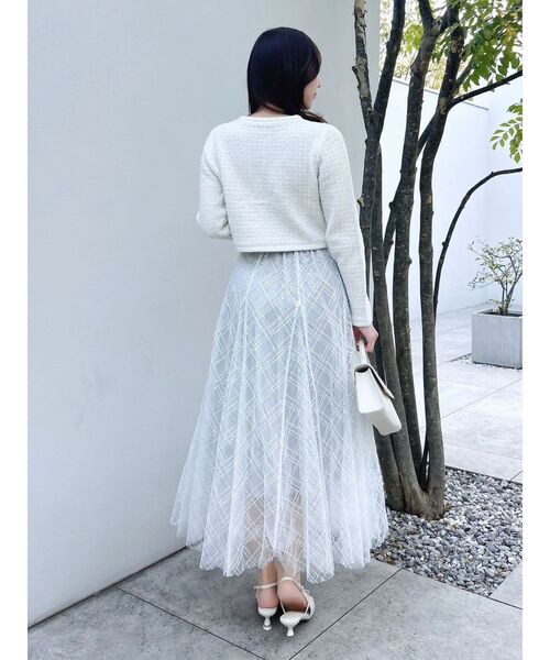 dazzlin（ダズリン）の「スプリングニットジャケット（ノーカラージャケット・レディース・アイボリー/ブルー/ピンク・FREE）」の21枚目の写真