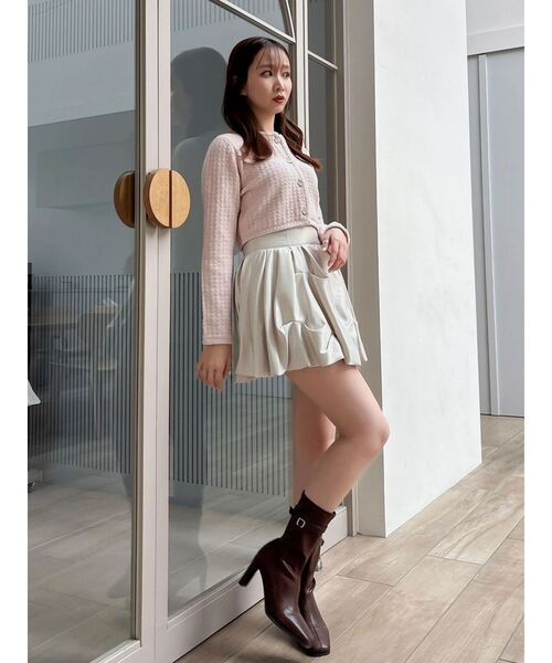 dazzlin（ダズリン）の「スプリングニットジャケット（ノーカラージャケット・レディース・アイボリー/ブルー/ピンク・FREE）」の4枚目の写真