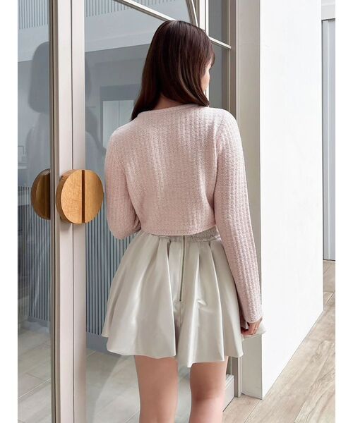 dazzlin（ダズリン）の「スプリングニットジャケット（ノーカラージャケット・レディース・アイボリー/ブルー/ピンク・FREE）」の8枚目の写真