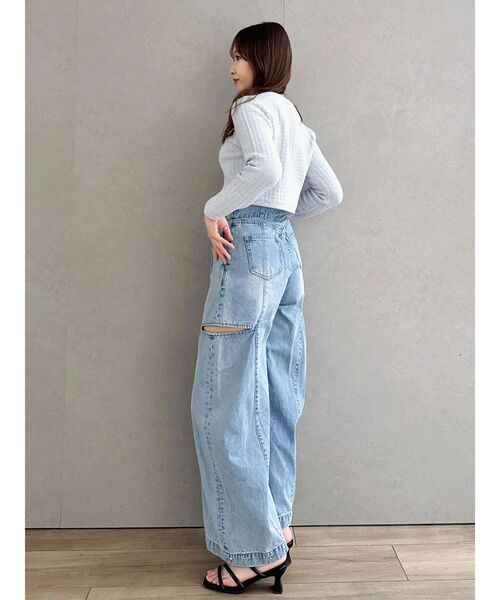 dazzlin（ダズリン）の「スプリングニットジャケット（ノーカラージャケット・レディース・アイボリー/ブルー/ピンク・FREE）」の11枚目の写真