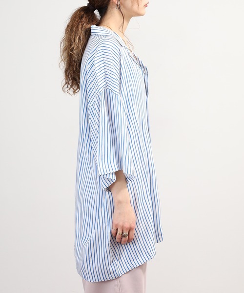 OMNES(オムネス)の「レーヨンアロハシャツ(シャツ/ブラウス・メンズ・ブラウン系その他/ブルー系その他・L)」の9枚目の写真