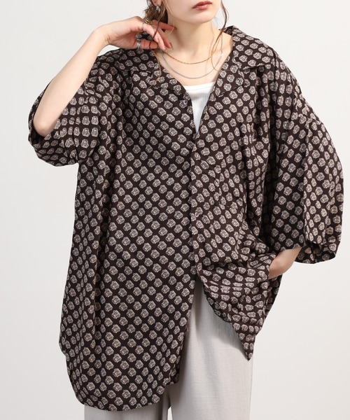OMNES(オムネス)の「レーヨンアロハシャツ(シャツ/ブラウス・メンズ・ブラウン系その他/ブルー系その他・L)」の16枚目の写真