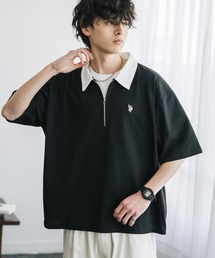 U.S. POLO ASSN.�i���[�G�X�|���A�b�X���j�́u�V�F�ǉ� U.S. POLO ASSN. �ʒ��R���{�I�[�o�[�T�C�Y�����|�C���g���S�h�J�V�������n�[�t�W�b�v�|���V���c ���n/�N�����b�N�i�|���V���c�j�v