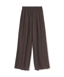 コットンシルクローン ギャザーワイドパンツ