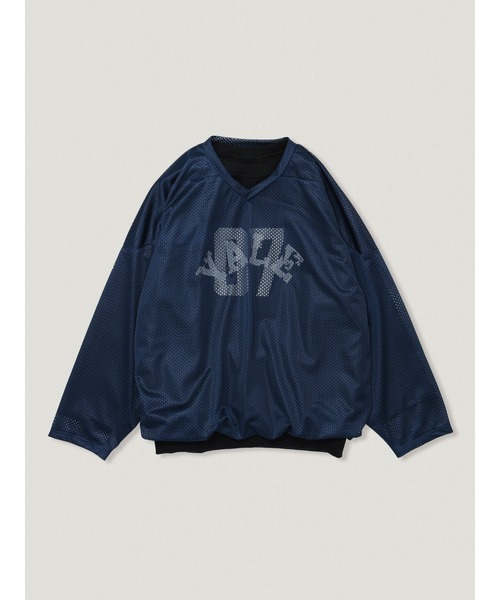 elephant TRIBAL fabrics(エレファントトライバルファブリックス)の「elephant TRIBAL fabrics Reversible Hockey Sweat(スウェット・メンズ・ブラック/グレー・FREE)」の3枚目の写真