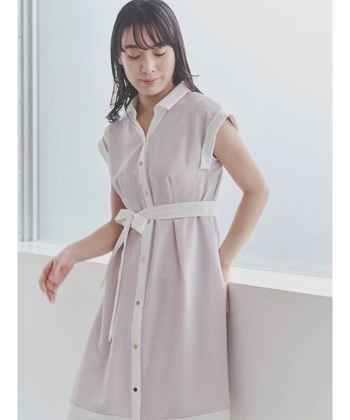 TONAL(トーナル)の「マルチセットバイカラーシャツワンピース(ワンピース・レディース・ブラウン/ライトグレー/ネイビー/オフホワイト・MEDIUM)」の22枚目の写真