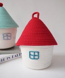 Sowel.（ソエル）の「【 Sowel. / ソエル 】 おうち モチーフ フタ付き バスケット #（収納グッズ）」