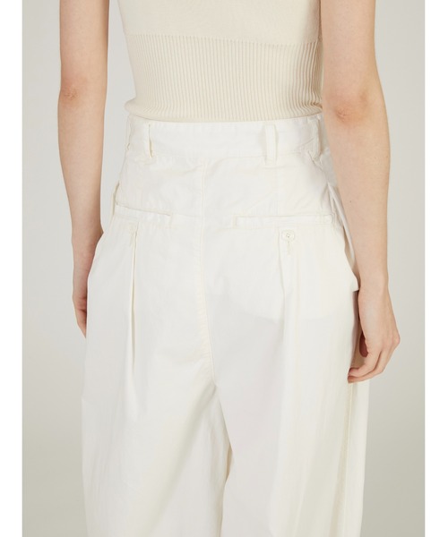 crinkle crinkle crinkle（クリンクルクリンクルクリンクル）の「【crinkle crinkle crinkle】garment dye over tuck pants/ガーメントダイオーバータックパンツ（その他パンツ・レディース・ネイビー/アイボリー・SMALL/MEDIUM）」の9枚目の写真