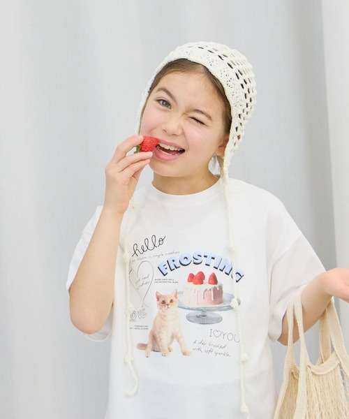 GLOBAL WORK（グローバルワーク）の「ヘビロッTEEワイドモチーフ半袖T/638035（Tシャツ/カットソー・キッズ・ブルー/ライトイエロー/グリーン系その他6/ブラック/ホワイト/ホワイト系その他/ダークグレー/グレー系その他3・150cm/140cm/160cm/130cm）」の2枚目の写真