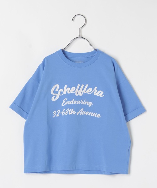 GLOBAL WORK（グローバルワーク）の「ヘビロッTEEワイドモチーフ半袖T/638035（Tシャツ/カットソー・キッズ・ブルー/ライトイエロー/グリーン系その他6/ブラック/ホワイト/ホワイト系その他/ダークグレー/グレー系その他3・150cm/140cm/160cm/130cm）」の7枚目の写真