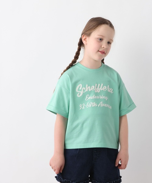 GLOBAL WORK（グローバルワーク）の「ヘビロッTEEワイドモチーフ半袖T/638035（Tシャツ/カットソー・キッズ・ブルー/ライトイエロー/グリーン系その他6/ブラック/ホワイト/ホワイト系その他/ダークグレー/グレー系その他3・150cm/140cm/160cm/130cm）」の6枚目の写真