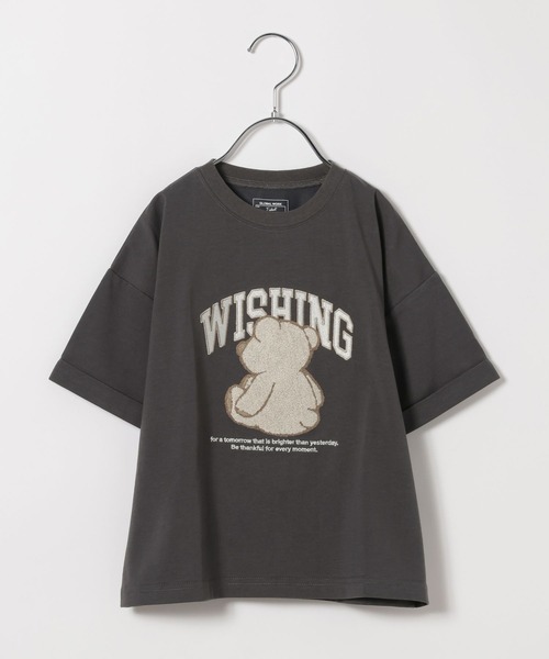 GLOBAL WORK（グローバルワーク）の「ヘビロッTEEワイドモチーフ半袖T/638035（Tシャツ/カットソー・キッズ・ブルー/ライトイエロー/グリーン系その他6/ブラック/ホワイト/ホワイト系その他/ダークグレー/グレー系その他3・150cm/140cm/160cm/130cm）」の4枚目の写真