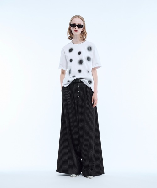 seyto(セイト)の「Gradation lame dot print graphic tee / グラデーションラメドットプリントグラフィックTシャツ(Tシャツ/カットソー・メンズ・ホワイト/ブラック/レッド・1/3/2)」の10枚目の写真
