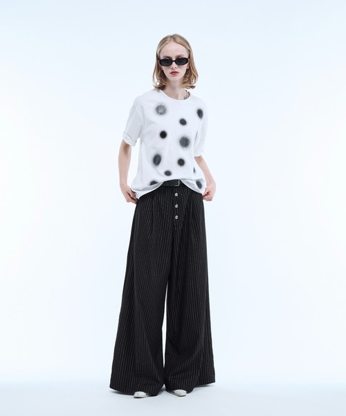 seyto(セイト)の「Gradation lame dot print graphic tee / グラデーションラメドットプリントグラフィックTシャツ(Tシャツ/カットソー・メンズ・ホワイト/ブラック/レッド・1/3/2)」の15枚目の写真