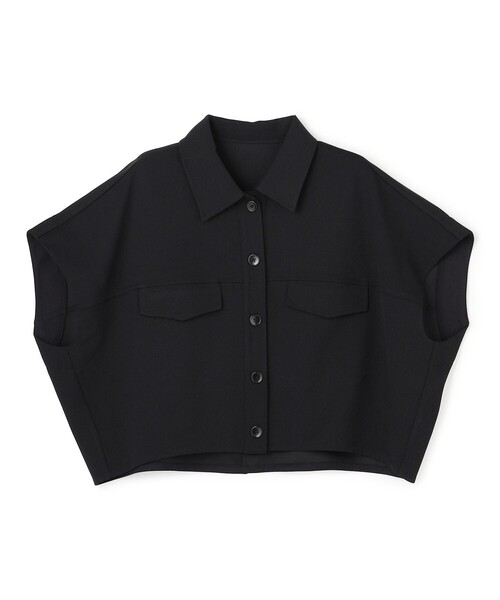 uncrave(アンクレイヴ)の「ジョーゼットダブルジャージー トップス(シャツ/ブラウス・レディース・ブルー系/ベージュ系/ホワイト系/ブラック系・F)」の3枚目の写真