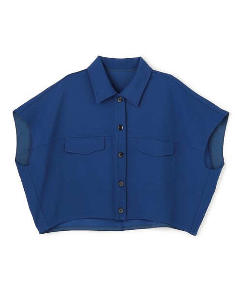 uncrave(アンクレイヴ)の「ジョーゼットダブルジャージー トップス(シャツ/ブラウス・レディース・ブルー系/ベージュ系/ホワイト系/ブラック系・F)」の4枚目の写真