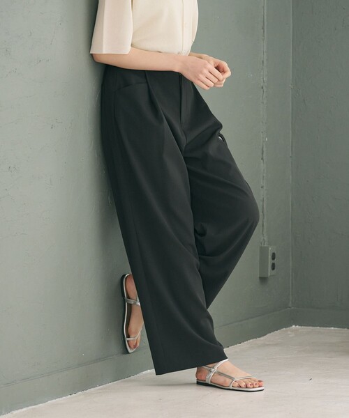 BEAUTY&YOUTH UNITED ARROWS（ビューティーアンドユースユナイテッドアローズ）の「ポリエステルブレンド バックゴム ワイドパンツ ウォッシャブル（その他パンツ・レディース・ベージュ/ブラック/モカ/ダークグレー・M/XS/S）」の15枚目の写真