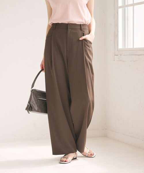 BEAUTY&YOUTH UNITED ARROWS（ビューティーアンドユースユナイテッドアローズ）の「ポリエステルブレンド バックゴム ワイドパンツ ウォッシャブル（その他パンツ・レディース・ベージュ/ブラック/モカ/ダークグレー・M/XS/S）」の18枚目の写真