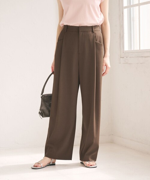 BEAUTY&YOUTH UNITED ARROWS（ビューティーアンドユースユナイテッドアローズ）の「ポリエステルブレンド バックゴム ワイドパンツ ウォッシャブル（その他パンツ・レディース・ベージュ/ブラック/モカ/ダークグレー・M/XS/S）」の19枚目の写真