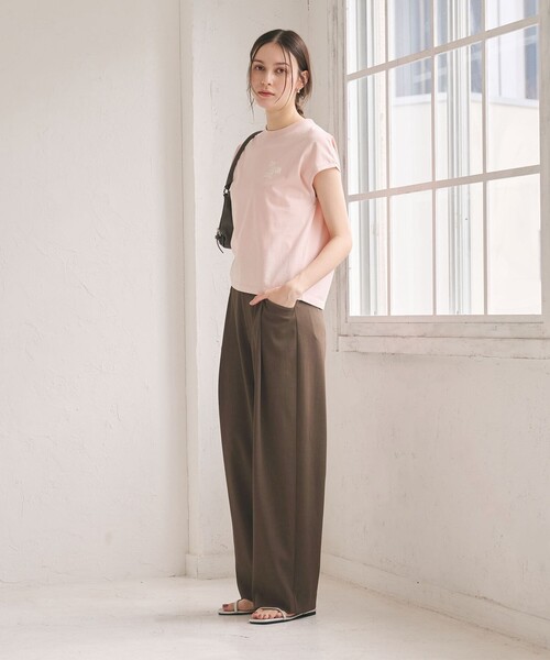 BEAUTY&YOUTH UNITED ARROWS（ビューティーアンドユースユナイテッドアローズ）の「ポリエステルブレンド バックゴム ワイドパンツ ウォッシャブル（その他パンツ・レディース・ベージュ/ブラック/モカ/ダークグレー・M/XS/S）」の21枚目の写真