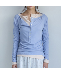 エッセンシャルヘンリーネックTシャツ(4カラー)