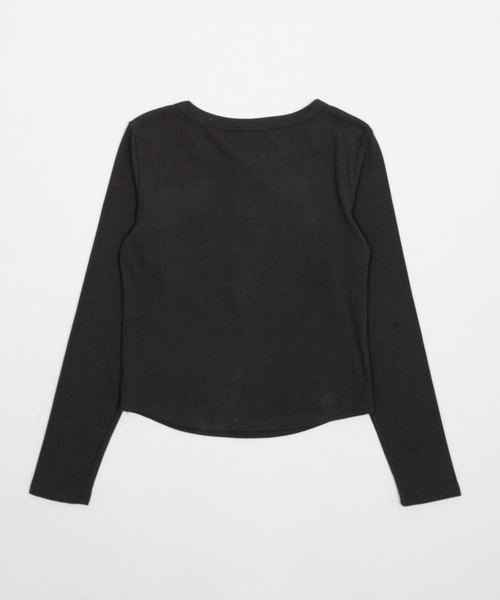 dispark（ディスパーク）の「DISPARK/【26年春新作】ヘンリーネックロゴトップ（Tシャツ/カットソー・レディース・ブラック/チャコール・FREE）」の13枚目の写真