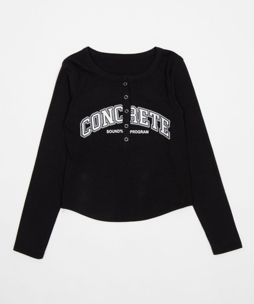 dispark（ディスパーク）の「DISPARK/【26年春新作】ヘンリーネックロゴトップ（Tシャツ/カットソー・レディース・ブラック/チャコール・FREE）」の11枚目の写真