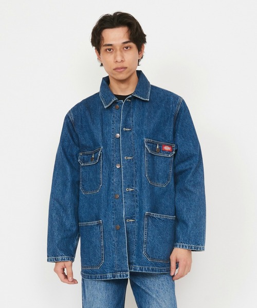 Dickies(ディッキーズ)の「Dickies/ディッキーズ カイハラデニム|チョアコート/デニムジャケット(デニムジャケット・メンズ・ブルー/ダークインディゴブルー・LARGE/X-LARGE/MEDIUM)」の2枚目の写真