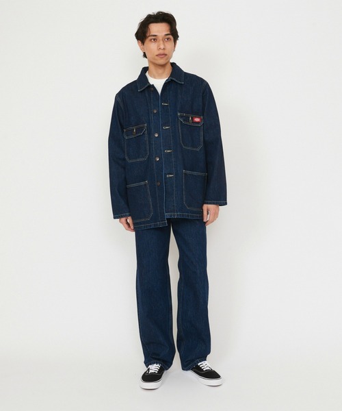 Dickies(ディッキーズ)の「Dickies/ディッキーズ カイハラデニム|チョアコート/デニムジャケット(デニムジャケット・メンズ・ブルー/ダークインディゴブルー・LARGE/X-LARGE/MEDIUM)」の8枚目の写真