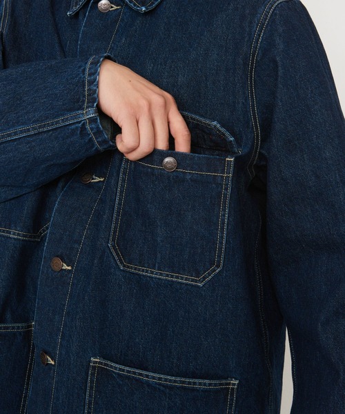 Dickies(ディッキーズ)の「Dickies/ディッキーズ カイハラデニム|チョアコート/デニムジャケット(デニムジャケット・メンズ・ブルー/ダークインディゴブルー・LARGE/X-LARGE/MEDIUM)」の15枚目の写真