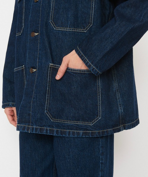 Dickies(ディッキーズ)の「Dickies/ディッキーズ カイハラデニム|チョアコート/デニムジャケット(デニムジャケット・メンズ・ブルー/ダークインディゴブルー・LARGE/X-LARGE/MEDIUM)」の16枚目の写真