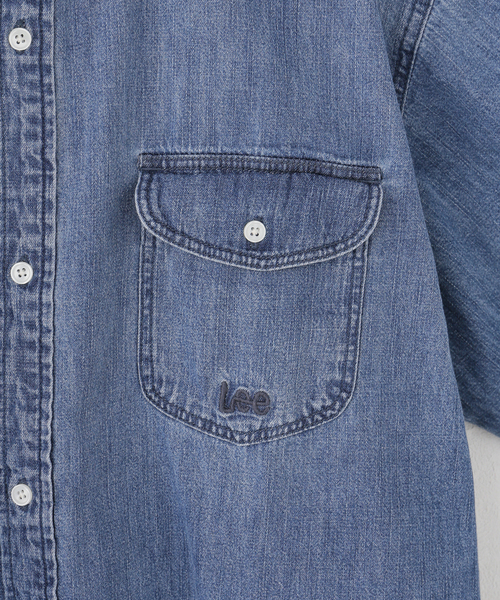 Lee（リー）の「【WEB＋一部店舗限定】Lee / リー BUTTONDOWN SHIRTS（シャツ/ブラウス・レディース・ブルー・MEDIUM/LARGE）」の8枚目の写真