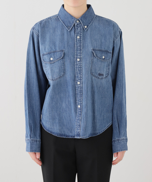 Lee（リー）の「【WEB＋一部店舗限定】Lee / リー BUTTONDOWN SHIRTS（シャツ/ブラウス・レディース・ブルー・MEDIUM/LARGE）」の4枚目の写真