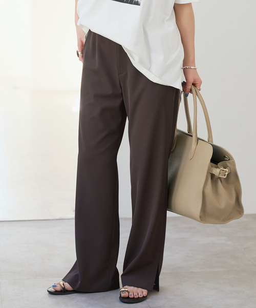ストレッチサイドスリットパンツ（スラックス）｜Spick & Span