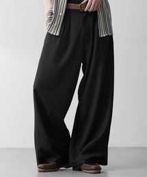 RUUBON（ルーボン）の「【RUUBON】3tuck straight wide pants/スリータック ストレートワイドパンツ（スラックス）」