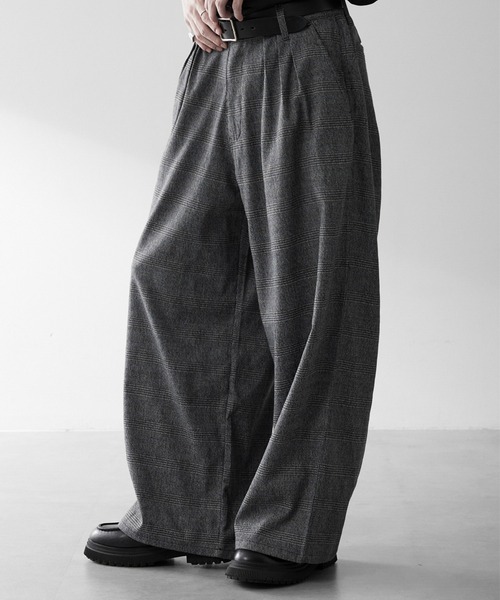 RUUBON(���[�{��)�́yRUUBON�z3tuck straight wide pants/�X���[�^�b�N �X�g���[�g���C�h�p���c(�X���b�N�X)