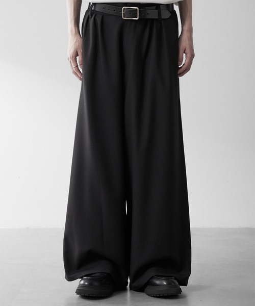 RUUBON】3tuck straight wide pants/スリータック ストレートワイド