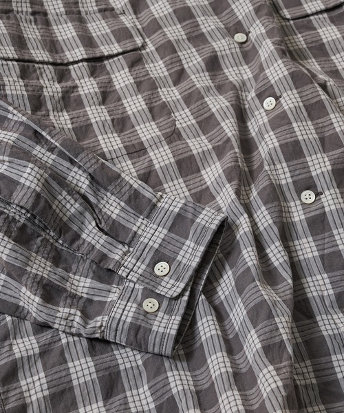 nanamica（ナナミカ）の「【nanamica/ナナミカ】Palaka Check Shirt（シャツ/ブラウス・メンズ・グレー・SMALL）」の9枚目の写真