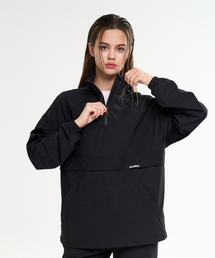 LAZYBEE（レイジービー）の「エアライトストレッチマルチスポーツランニングウィンドブレーカーアノラックジャケット上着Wブラック（マウンテンパーカー）」