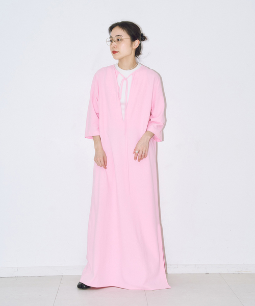 CITYSHOP（シティーショップ）の「ASA LIKE KAFTAN LEAN DRESS：ワンピース（ワンピース・レディース・ピンク/ブラック/ブルー系その他・36/38）」の9枚目の写真