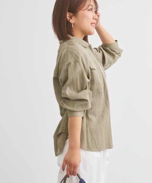 COHINA（コヒナ）の「ナチュラルウォッシュダブルポケットシャツ 【低身長・小柄女性】（シャツ/ブラウス・レディース・ホワイト/グレー/ベージュ・ONE SIZE）」の20枚目の写真