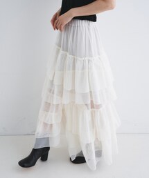 CODE A（コードエー）の「M dramatic dot tulle skirt（スカート）」