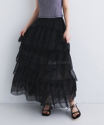 CODE A（コードエー）の「M dramatic dot tulle skirt（スカート）」